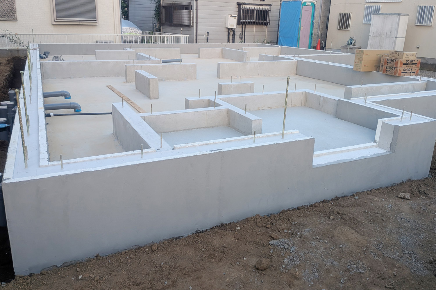 夢建築工房の基礎完了後検査