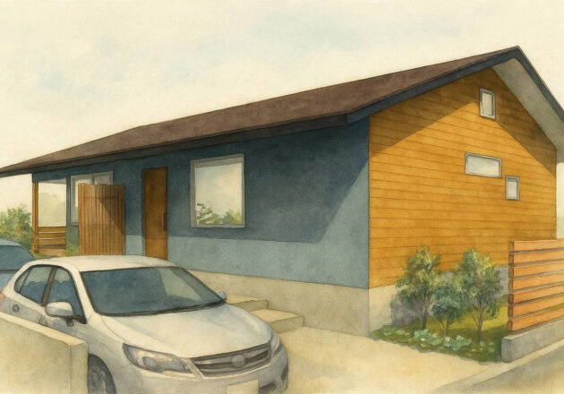 広々としたLDKと半屋外のある平屋